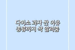 다이소 과자 싼 이유 종류까지 싹 알려줌