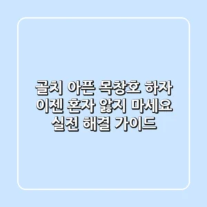 골치 아픈 목창호 하자, 이젠 혼자 앓지 마세요! 실전 해결 가이드