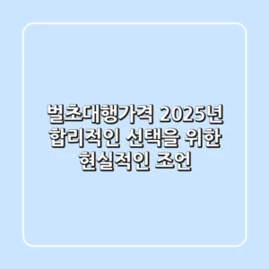 벌초대행가격 2025년, 합리적인 선택을 위한 현실적인 조언