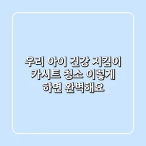 우리 아이 건강 지킴이! 카시트 청소, 이렇게 하면 완벽해요