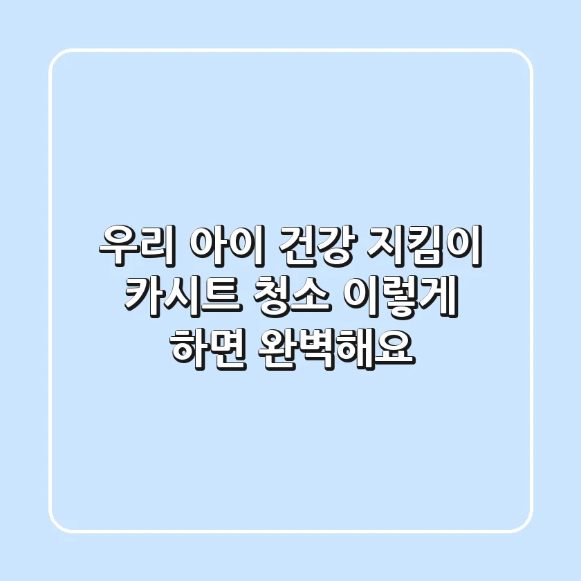 우리 아이 건강 지킴이! 카시트 청소, 이렇게 하면 완벽해요