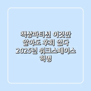 책상파티션, 이것만 알아도 후회 없다! 2025년 워크스페이스 혁명