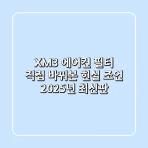 XM3 에어컨 필터, 직접 바꿔본 현실 조언 (2025년 최신판)