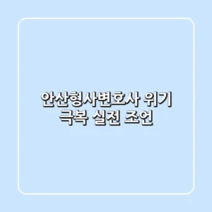안산형사변호사: 위기 극복 실전 조언
