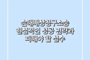 손해배상청구소송, 현실적인 성공 전략과 피해야 할 실수