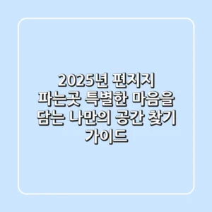 2025년 편지지 파는곳: 특별한 마음을 담는 나만의 공간 찾기 가이드