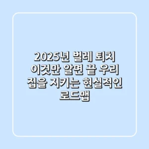 2025년, 벌레 퇴치 이것만 알면 끝! 우리 집을 지키는 현실적인 로드맵