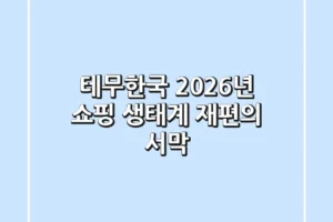 테무한국, 2026년 쇼핑 생태계 재편의 서막