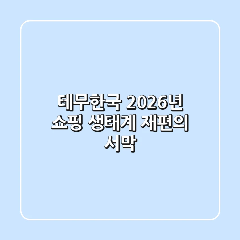 테무한국, 2026년 쇼핑 생태계 재편의 서막